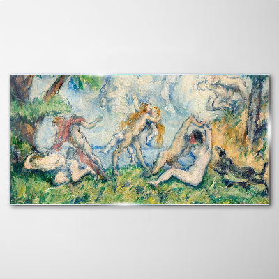 A scene from mythology Glass Wall Art