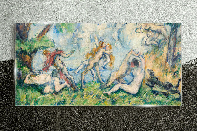 A scene from mythology Glass Wall Art