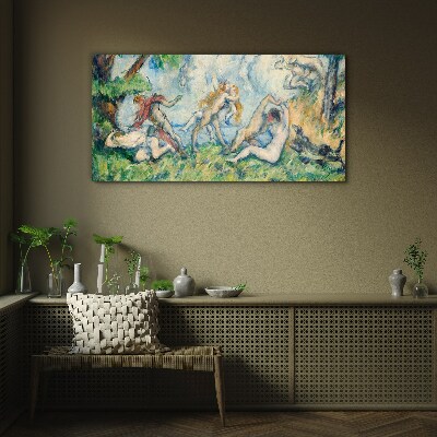 A scene from mythology Glass Wall Art