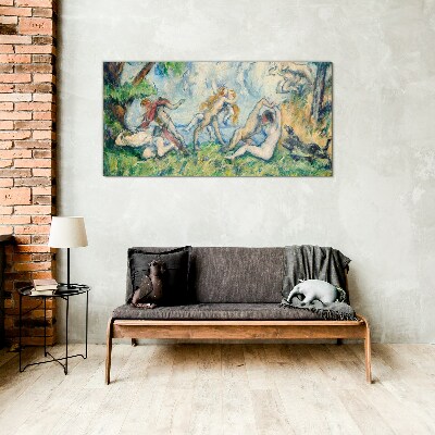 A scene from mythology Glass Wall Art