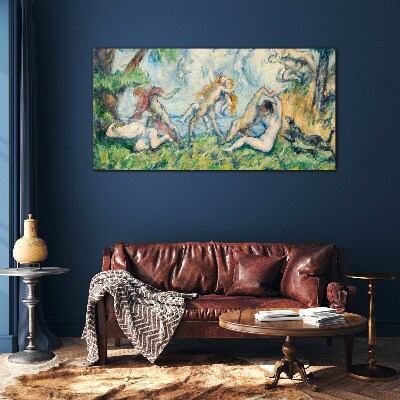 A scene from mythology Glass Wall Art