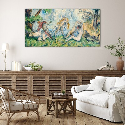 A scene from mythology Glass Wall Art