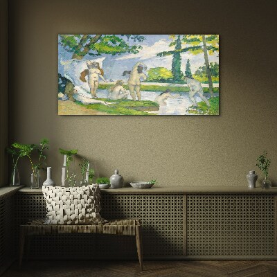 Summer afternoon on the river Glass Wall Art