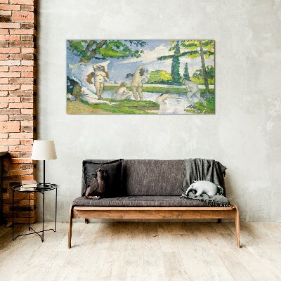 Summer afternoon on the river Glass Wall Art