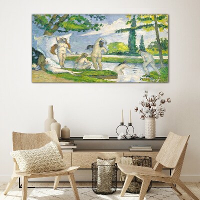 Summer afternoon on the river Glass Wall Art