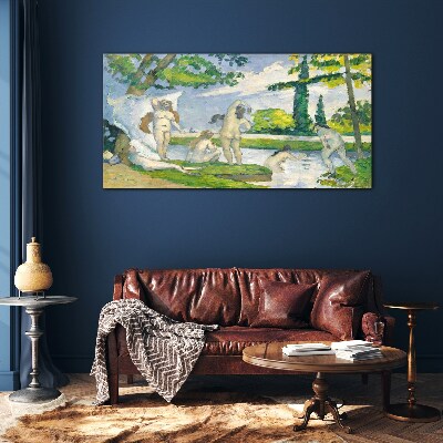 Summer afternoon on the river Glass Wall Art