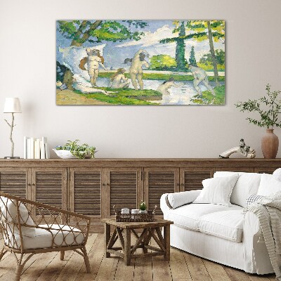 Summer afternoon on the river Glass Wall Art