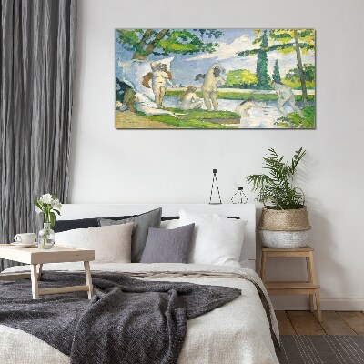Summer afternoon on the river Glass Wall Art