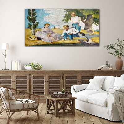 Summer afternoon in the countryside Glass Wall Art