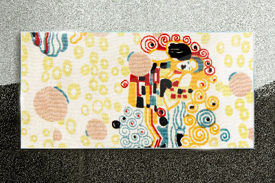 Colored circles and figures Glass Wall Art