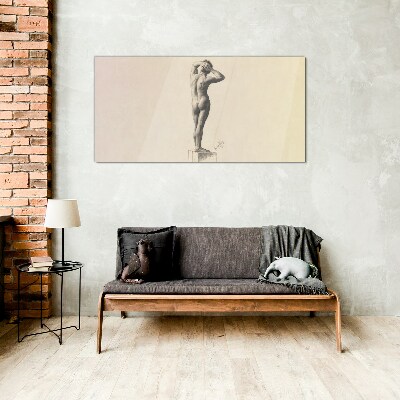 Figure in motion Glass Wall Art