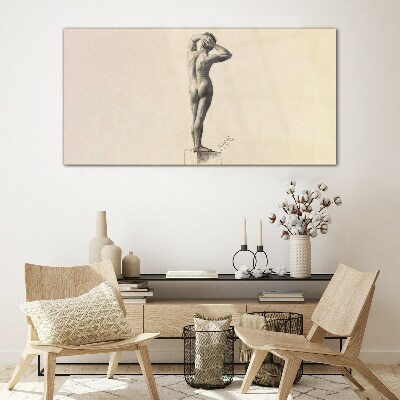 Figure in motion Glass Wall Art