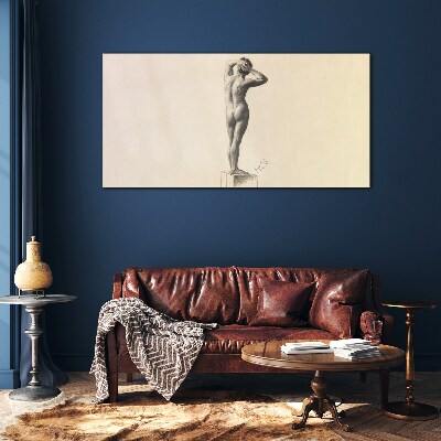 Figure in motion Glass Wall Art