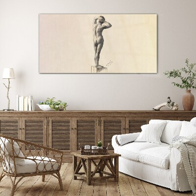 Figure in motion Glass Wall Art