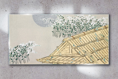Peace in the Japanese Landscape Glass Wall Art