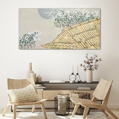 Peace in the Japanese Landscape Glass Wall Art
