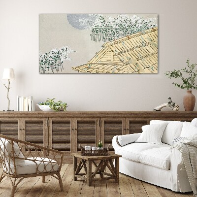 Peace in the Japanese Landscape Glass Wall Art
