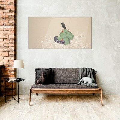 The charm of Japanese tradition Glass Wall Art