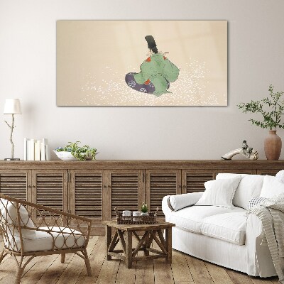 The charm of Japanese tradition Glass Wall Art