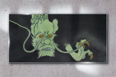 Dragon in the Dark Glass Wall Art