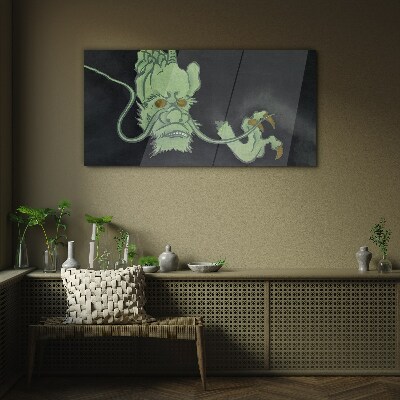 Dragon in the Dark Glass Wall Art