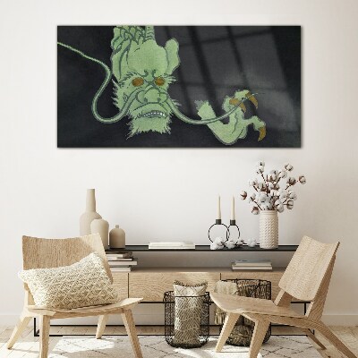 Dragon in the Dark Glass Wall Art