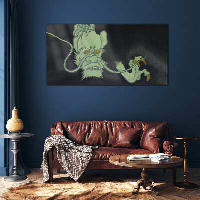 Dragon in the Dark Glass Wall Art