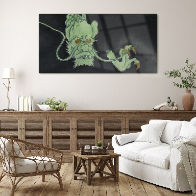 Dragon in the Dark Glass Wall Art