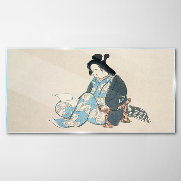 Silence and reflection Glass Wall Art