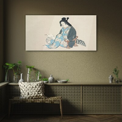 Silence and reflection Glass Wall Art