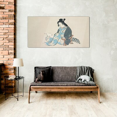 Silence and reflection Glass Wall Art