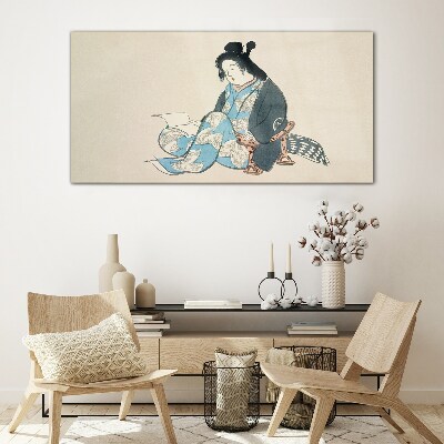 Silence and reflection Glass Wall Art