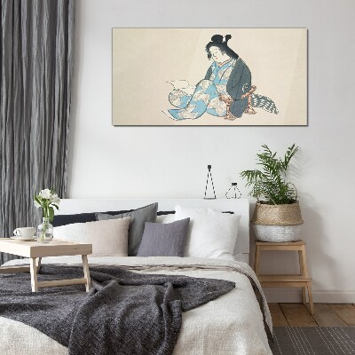 Silence and reflection Glass Wall Art