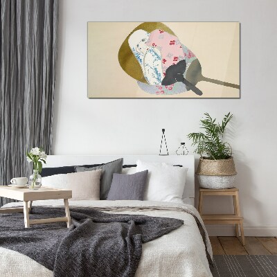 Abstract harmony of shapes and colors Glass Wall Art