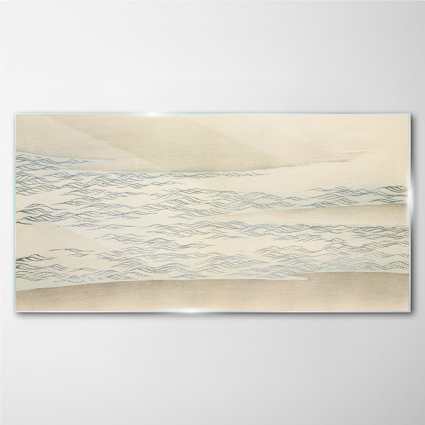 Abstract waves Glass Wall Art