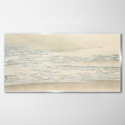 Abstract waves Glass Wall Art