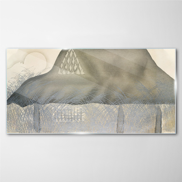 Peace among the mountains Glass Wall Art