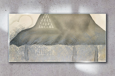 Peace among the mountains Glass Wall Art
