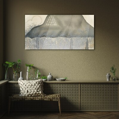 Peace among the mountains Glass Wall Art