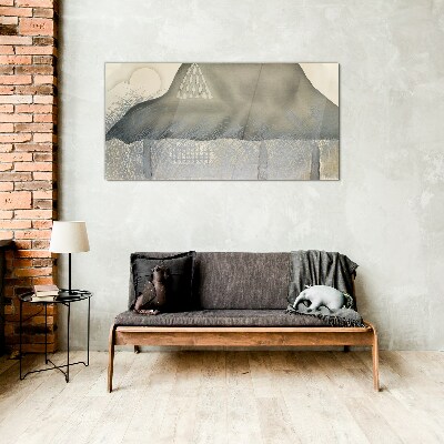 Peace among the mountains Glass Wall Art