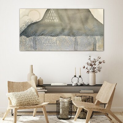Peace among the mountains Glass Wall Art