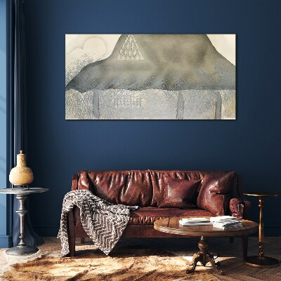 Peace among the mountains Glass Wall Art