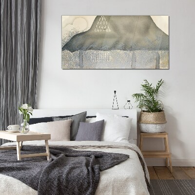 Peace among the mountains Glass Wall Art