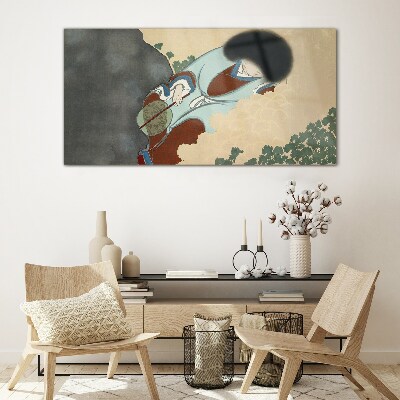 Winter walk in traditional style Glass Wall Art