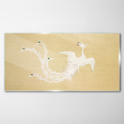 Abstract animal bird Glass Wall Art