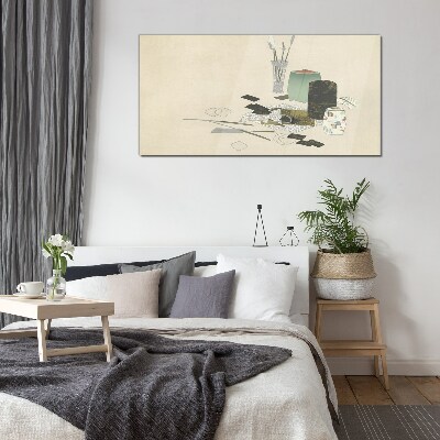 Minimalist composition with ceramics Glass Wall Art