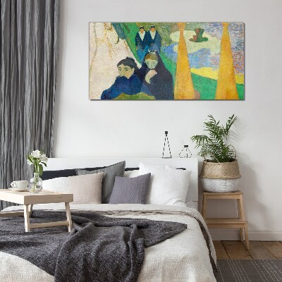 Sadness and reflection in the landscape Glass Wall Art