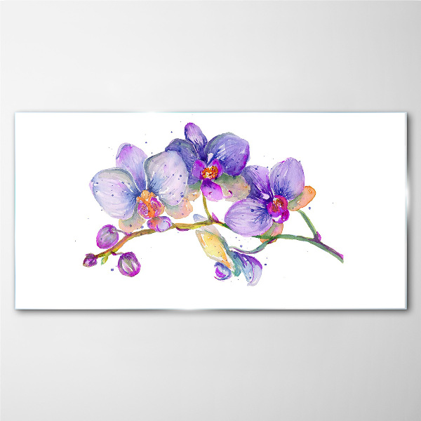 The floral beauty of orchids Glass Wall Art