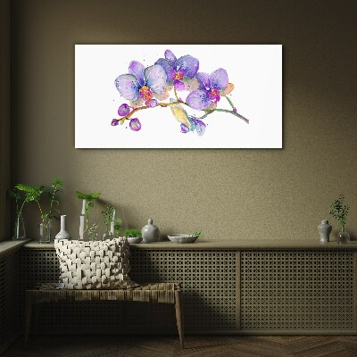 The floral beauty of orchids Glass Wall Art