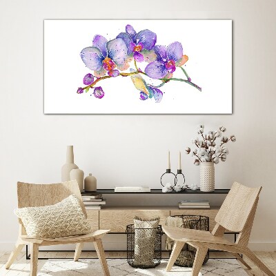 The floral beauty of orchids Glass Wall Art
